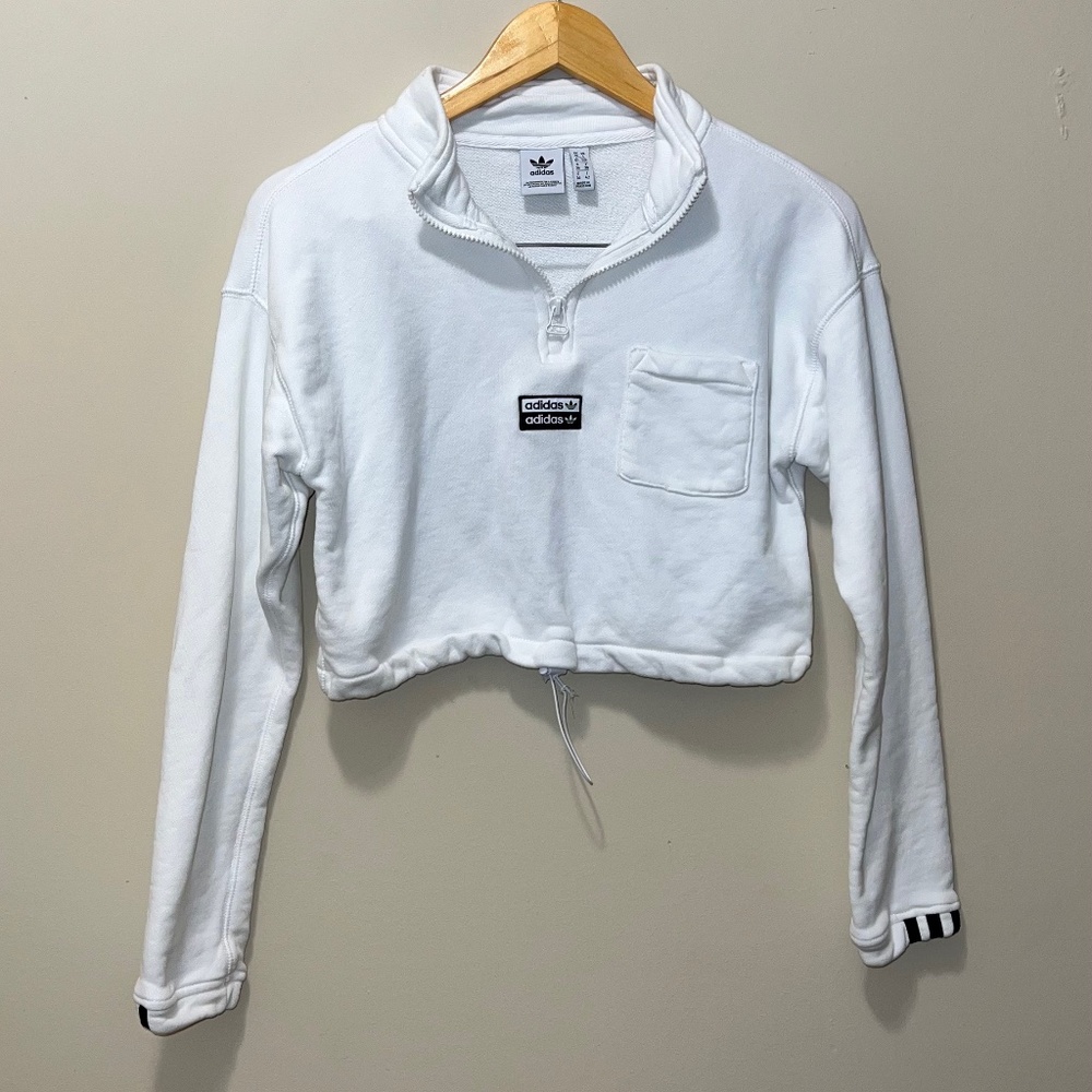 Adidas Cropped Quarter Zip Sweatshirt